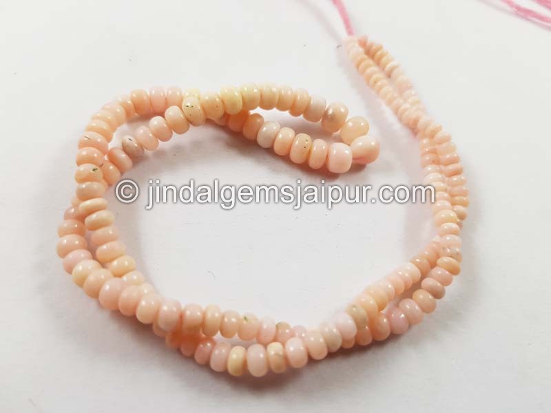 Pink Opal Smooth Roundelle Beads